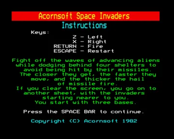 Space Invaders (1982)(Acornsoft)[h TSTH] screen shot title